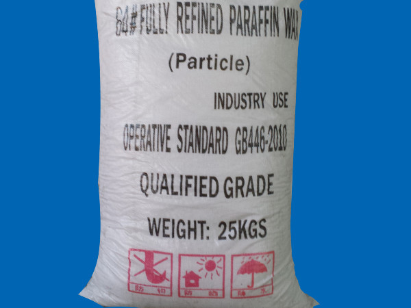 64/66 particle fully refined paraffin wax in bag
