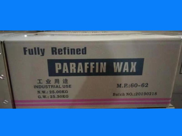 60/62 Fully refined paraffin wax packing in 25kgs/carton