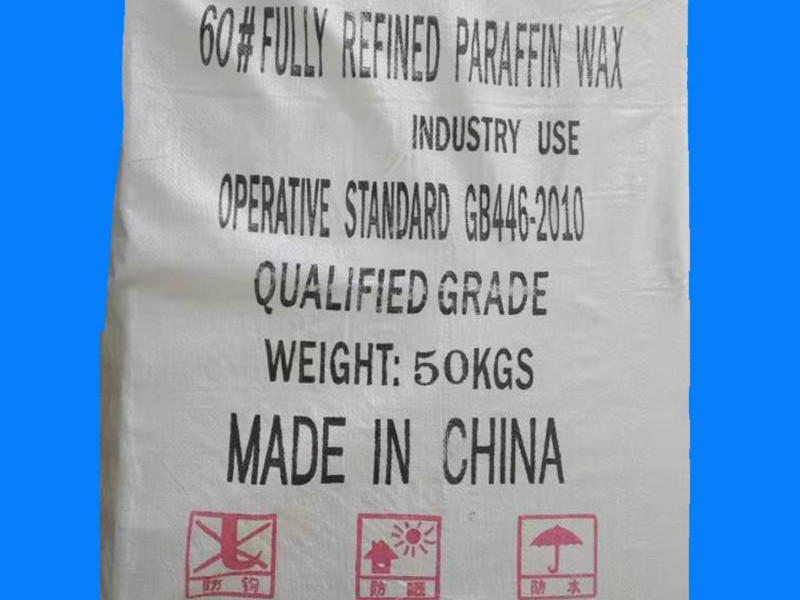 60/62 Fully refined paraffin wax packing in 50kgs/bag