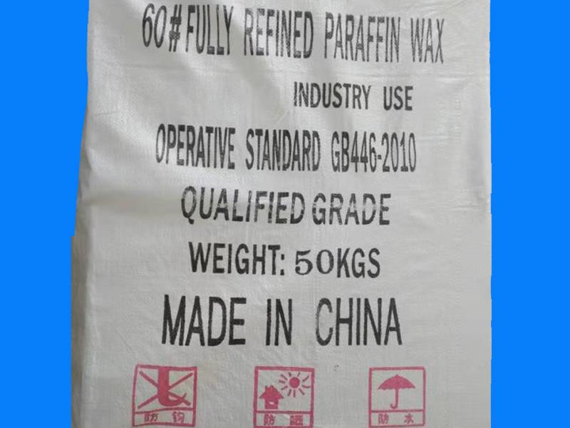 60/62 Fully refined paraffin wax packing in 50kgs/bag