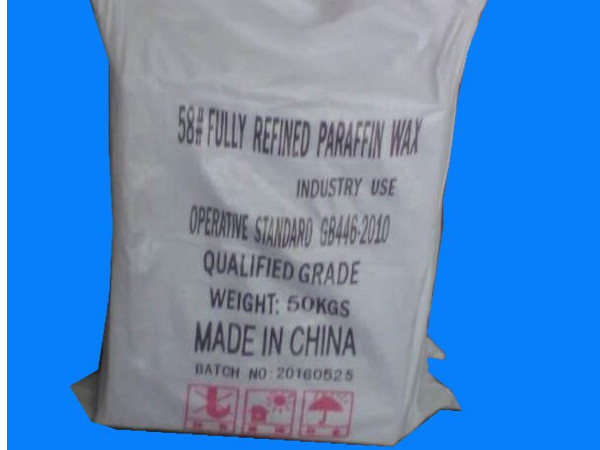 58/60 Fully refined paraffin wax packing in 50kgs/bag