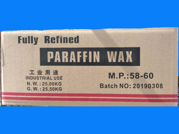 58/60 Fully refined paraffin wax packing in 25kgs/carton